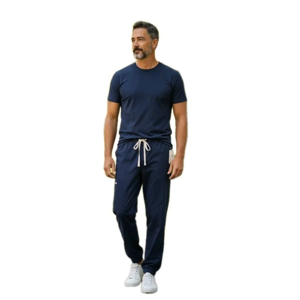 NWT FIGS Men's Pisco Basic Scrub Pants Navy Blue SZ S FM4500 Straight Leg